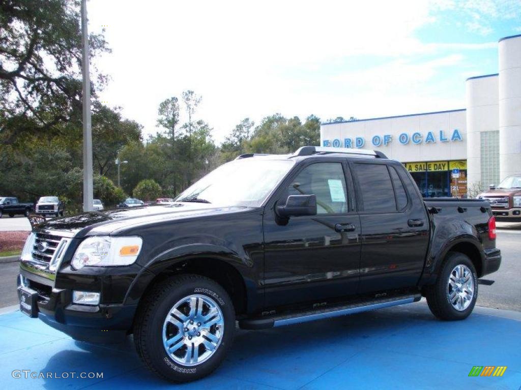 2010 Explorer Sport Trac Limited - Black / Camel/Sand photo #1