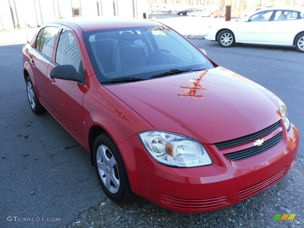 2008 Cobalt LS Sedan - Victory Red / Gray photo #5
