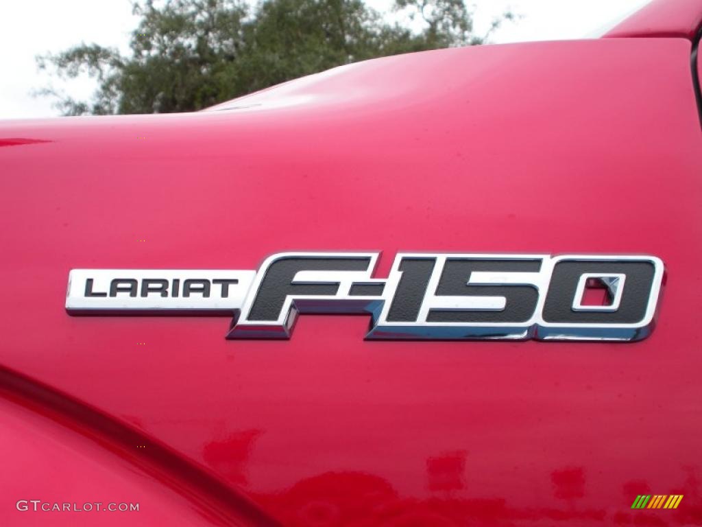 2010 F150 Lariat SuperCrew - Red Candy Metallic / Black photo #4