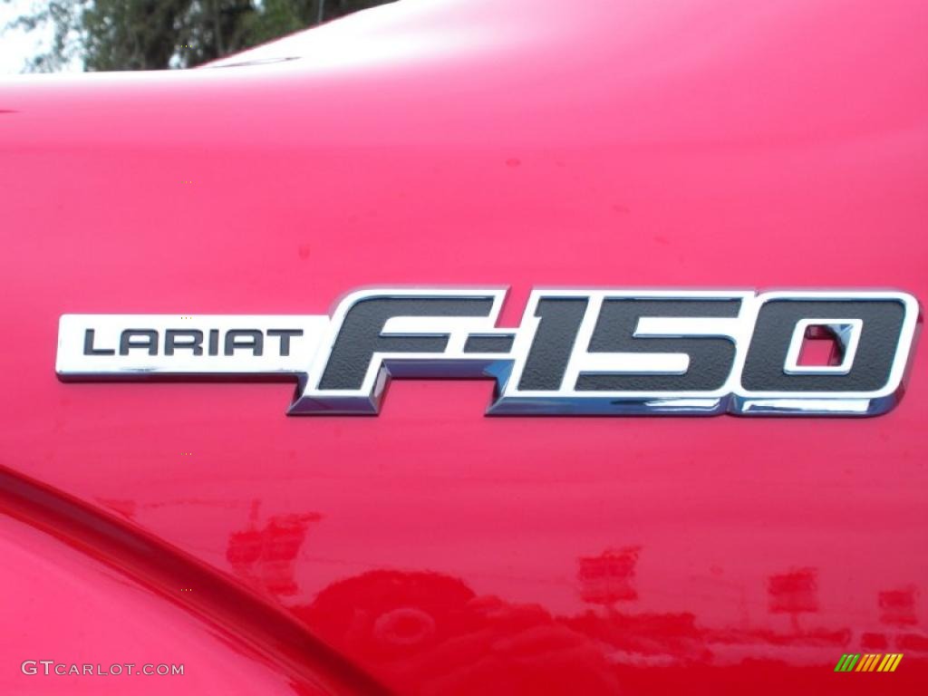 2010 F150 Lariat SuperCrew - Red Candy Metallic / Tan photo #4