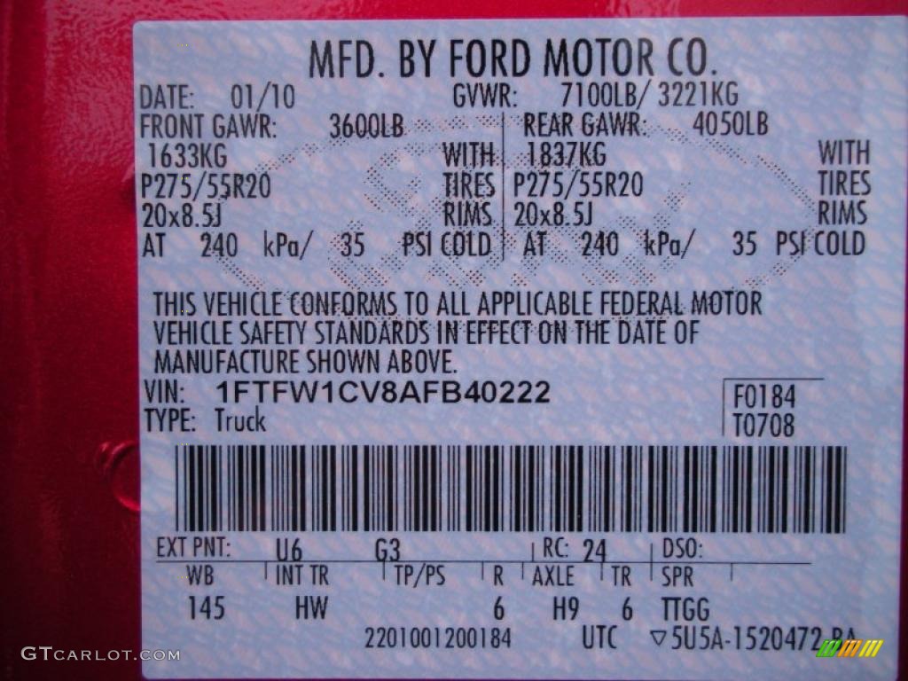 2010 F150 Lariat SuperCrew - Red Candy Metallic / Tan photo #14