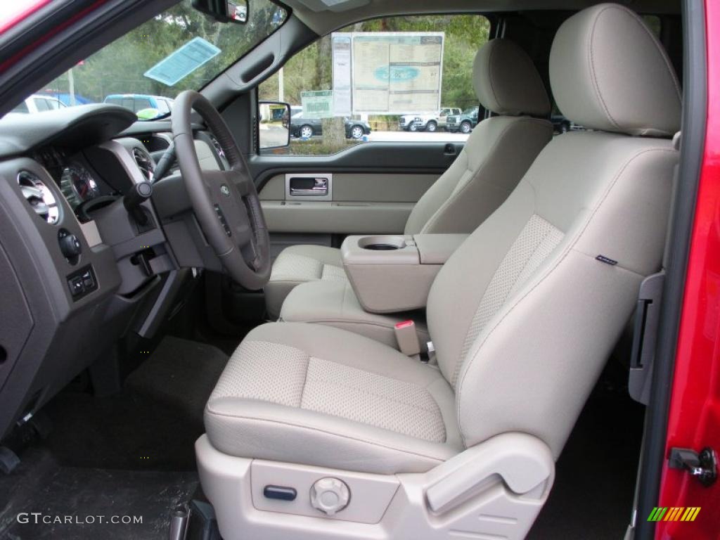 2010 F150 XLT SuperCab - Red Candy Metallic / Medium Stone photo #6