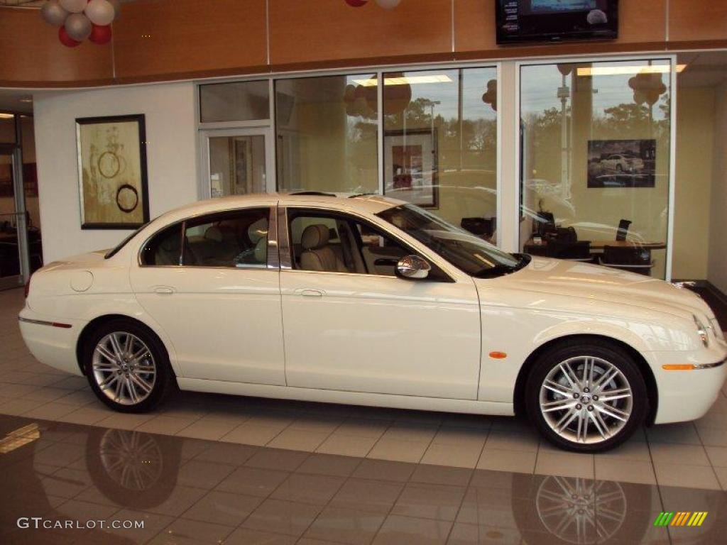 2008 S-Type 3.0 - Porcelain White / Champagne photo #8