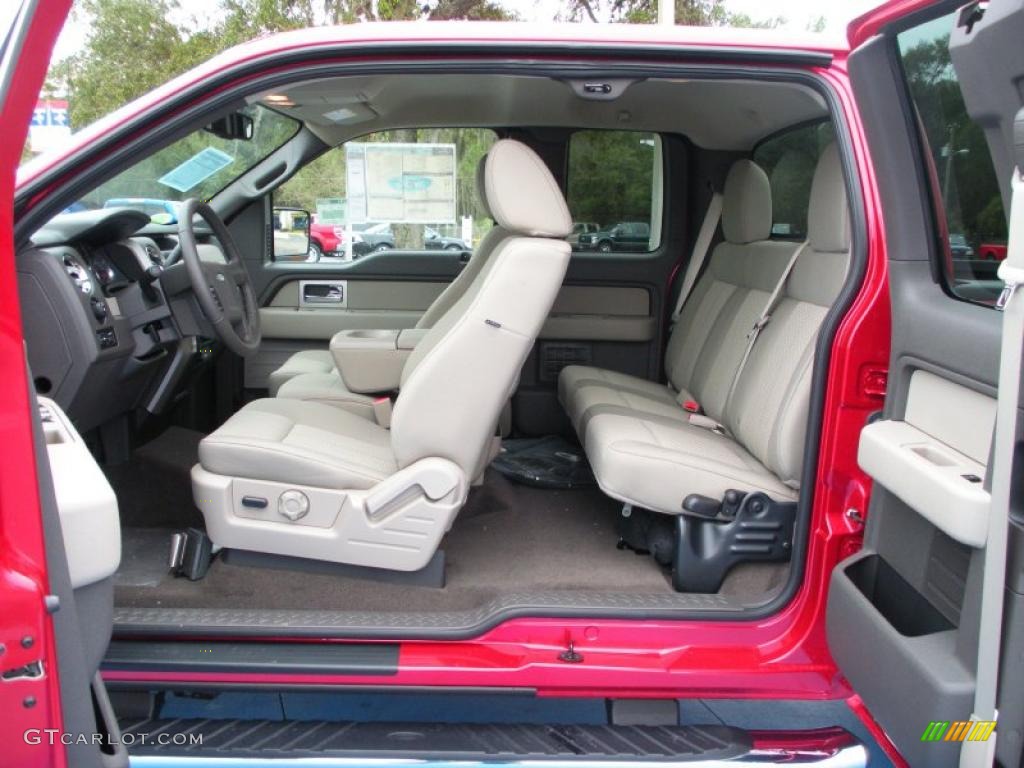 2010 F150 XLT SuperCab - Red Candy Metallic / Medium Stone photo #7