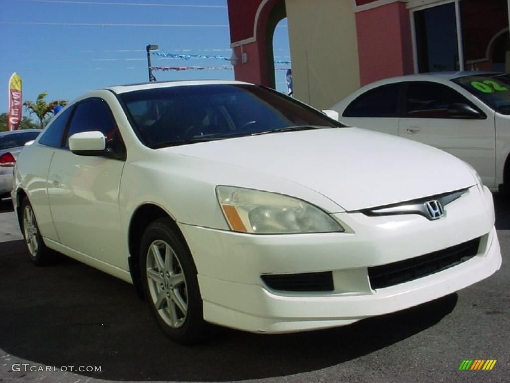 2003 Accord EX V6 Coupe - Taffeta White / Ivory photo #7