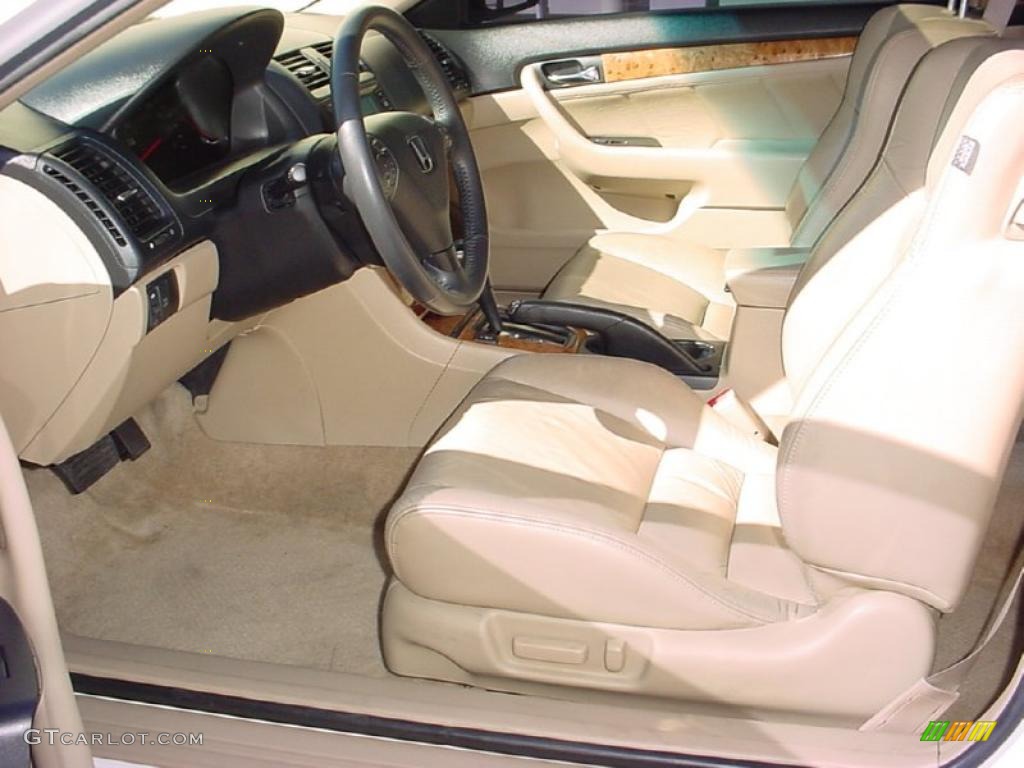 2003 Accord EX V6 Coupe - Taffeta White / Ivory photo #10