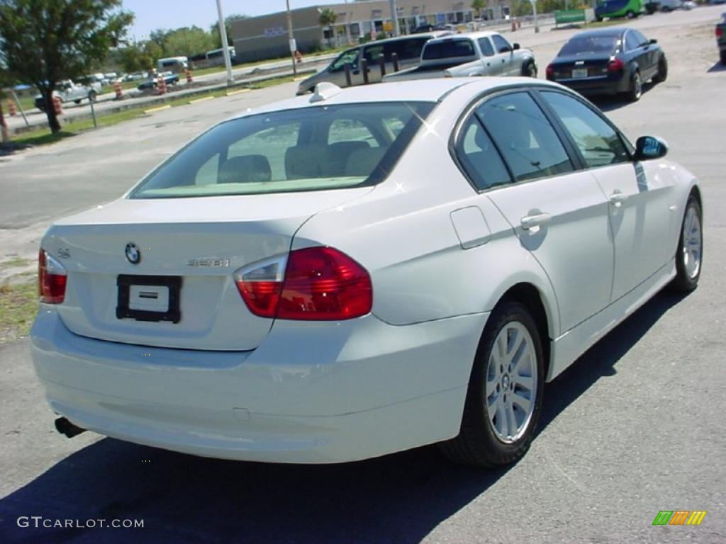 2007 3 Series 328i Sedan - Alpine White / Beige photo #3