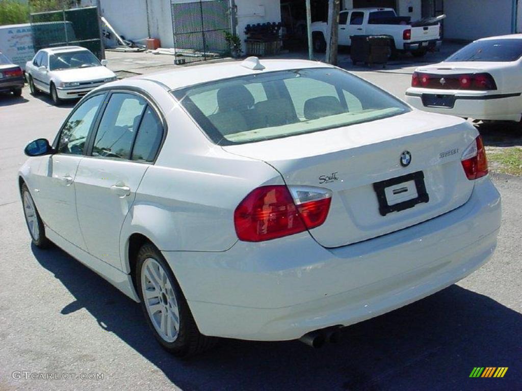 2007 3 Series 328i Sedan - Alpine White / Beige photo #5