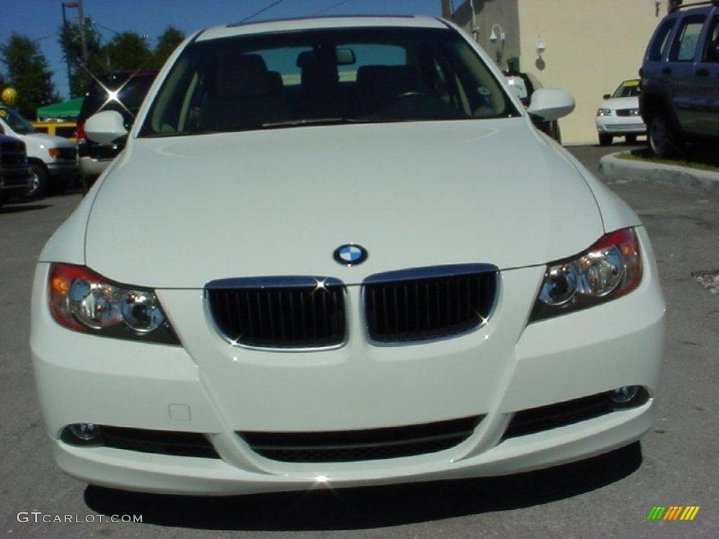 2007 3 Series 328i Sedan - Alpine White / Beige photo #8