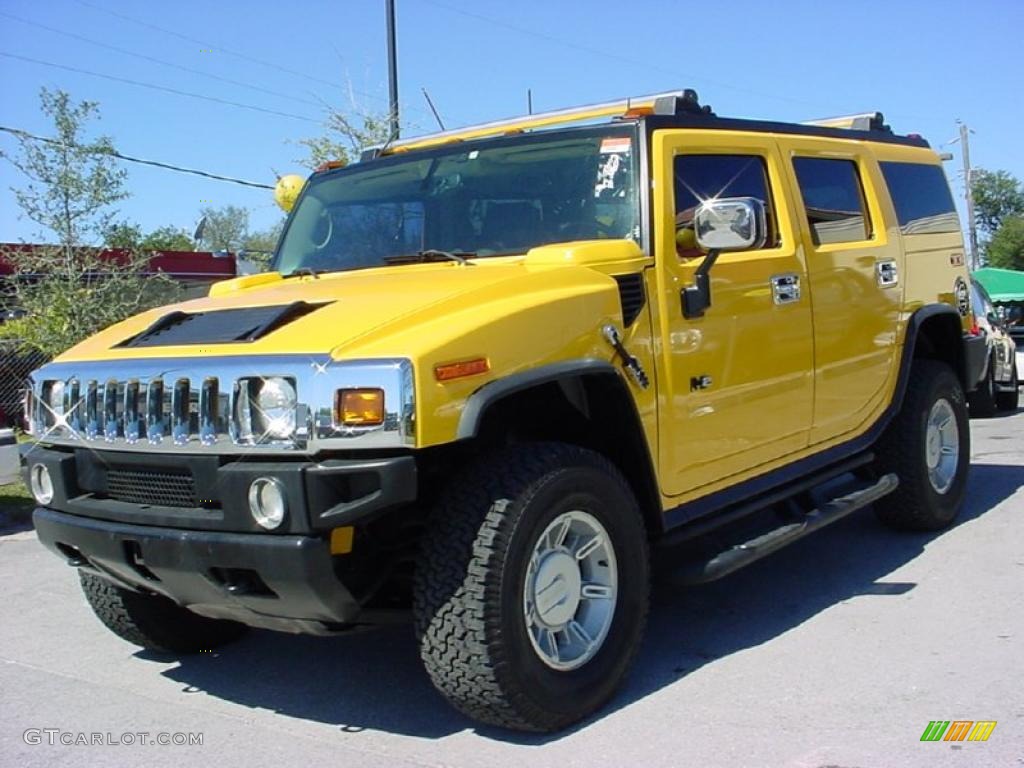 2003 H2 SUV - Yellow / Black photo #7
