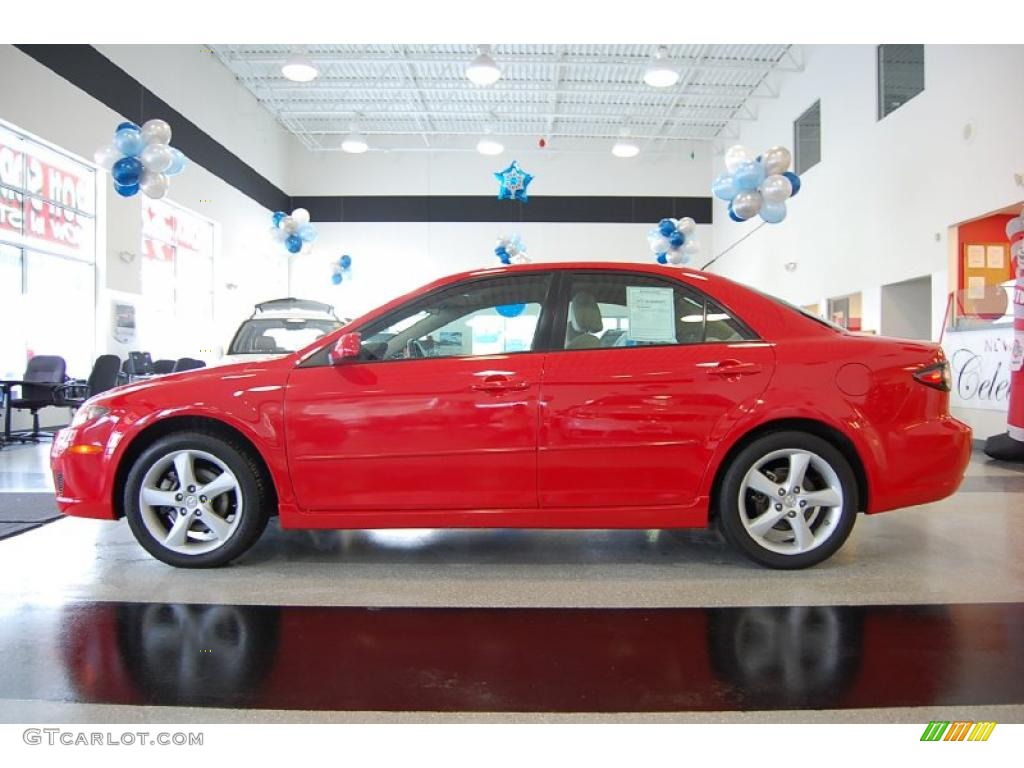 2008 MAZDA6 i Touring Sedan - Volcanic Red / Beige photo #4