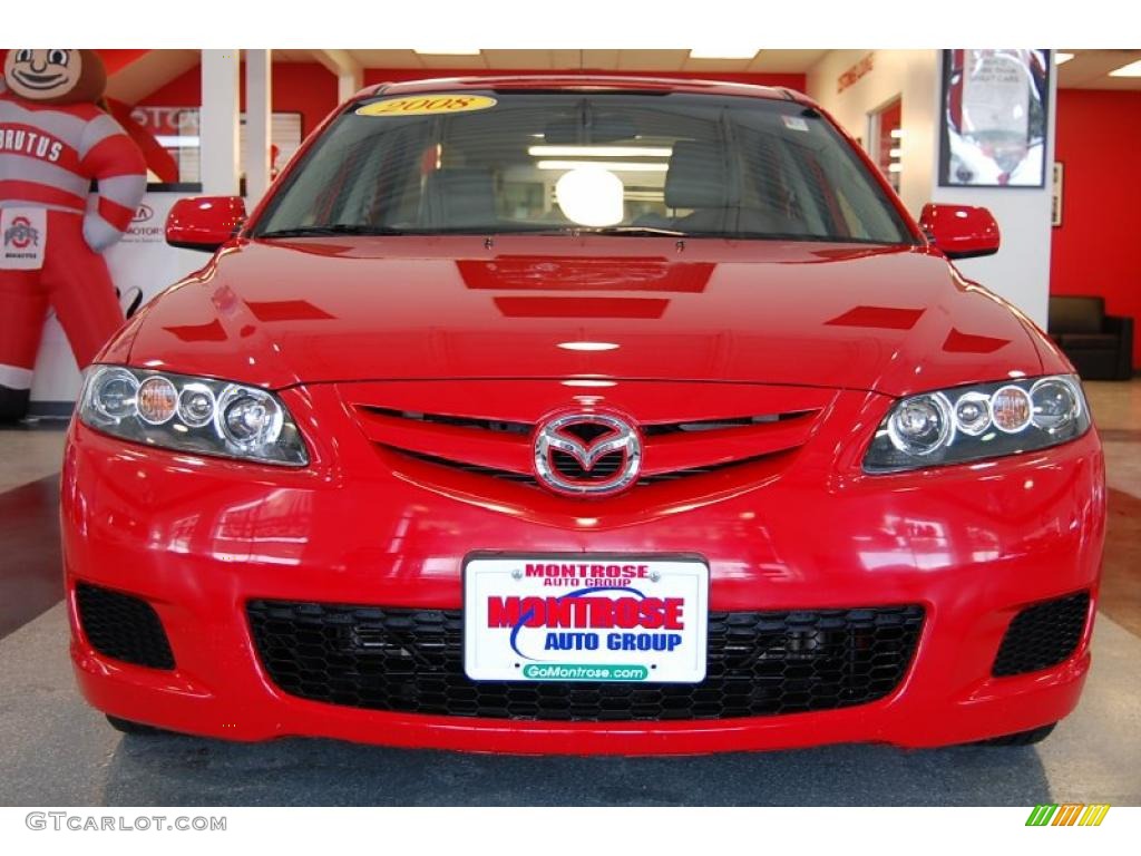 2008 MAZDA6 i Touring Sedan - Volcanic Red / Beige photo #12