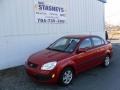 2009 Tropical Red Kia Rio LX Sedan  photo #1