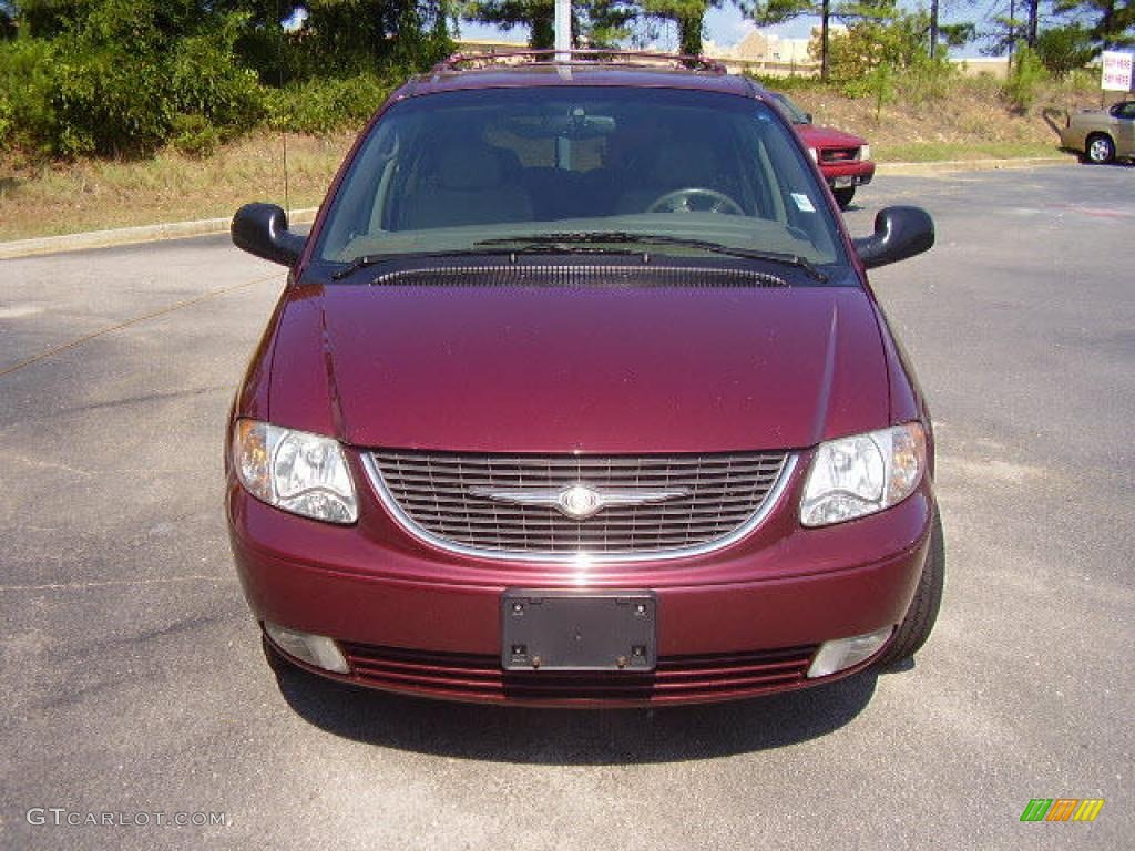 2001 Town & Country Limited AWD - Dark Garnet Red Pearl / Taupe photo #3