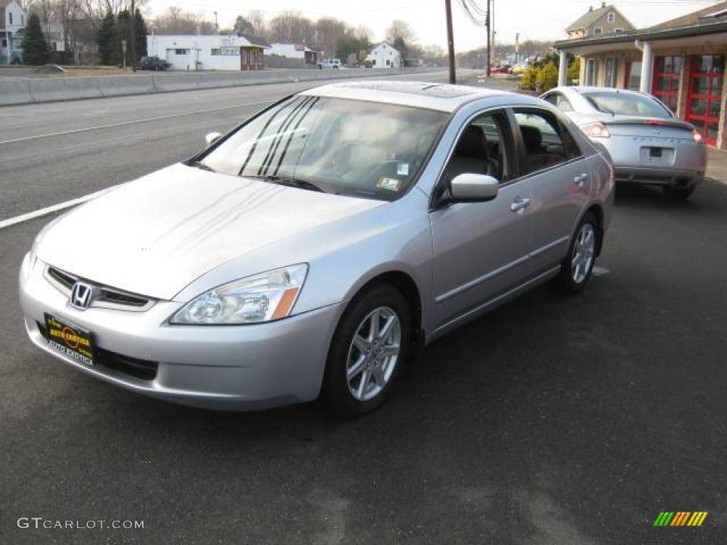 2004 Accord EX V6 Sedan - Satin Silver Metallic / Black photo #1