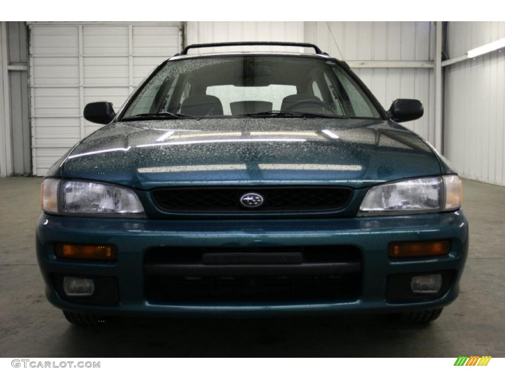 1998 Impreza L Wagon - Acadia Green Pearl Metallic / Gray photo #3