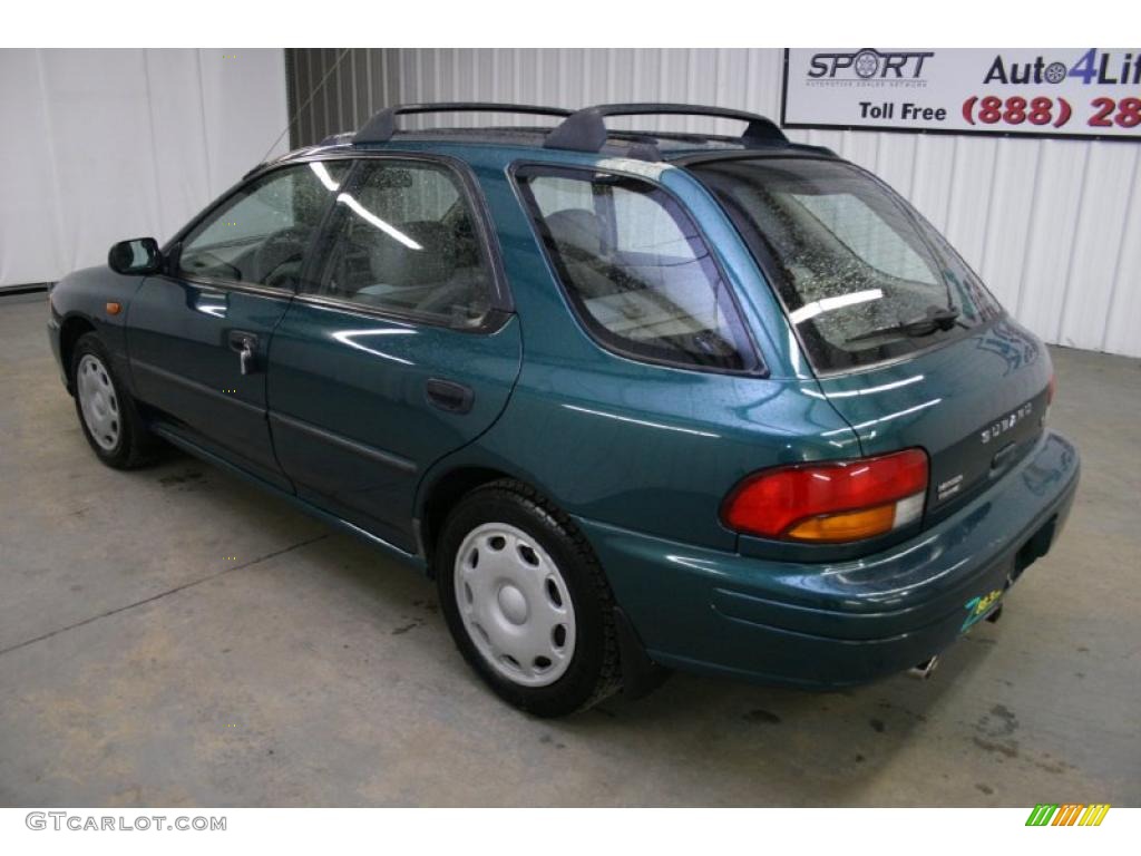 1998 Impreza L Wagon - Acadia Green Pearl Metallic / Gray photo #7
