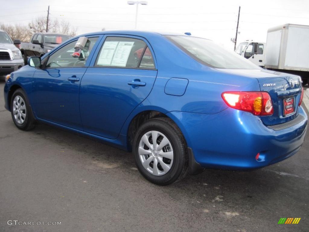 2009 Corolla LE - Blue Streak Metallic / Bisque photo #4