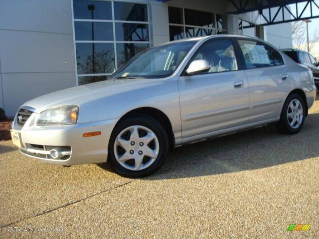 2004 Elantra GLS Sedan - Sterling Silver / Gray photo #2