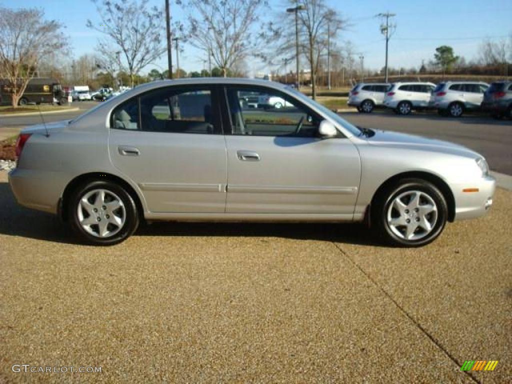 2004 Elantra GLS Sedan - Sterling Silver / Gray photo #7