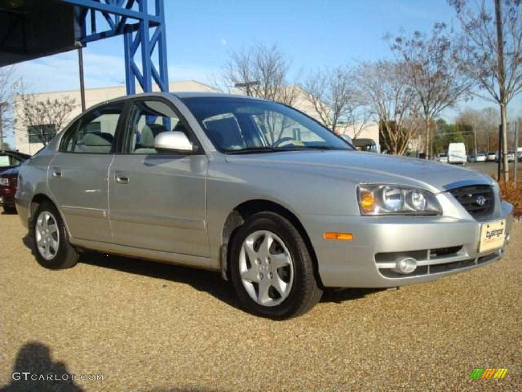 2004 Elantra GLS Sedan - Sterling Silver / Gray photo #8