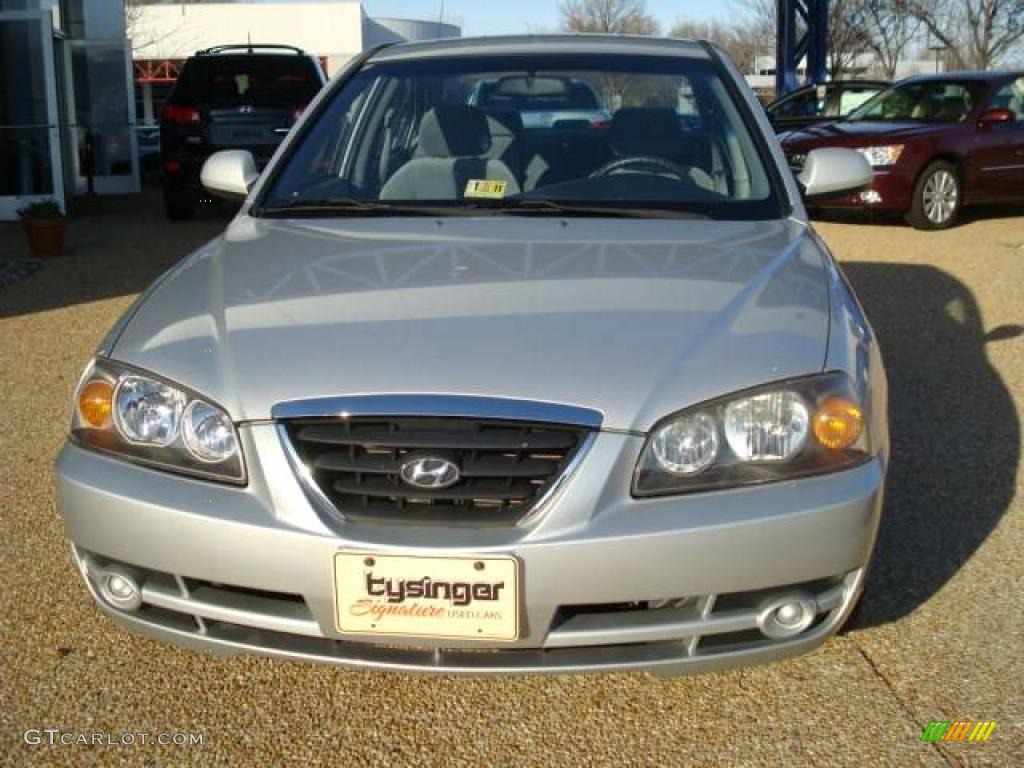 2004 Elantra GLS Sedan - Sterling Silver / Gray photo #9