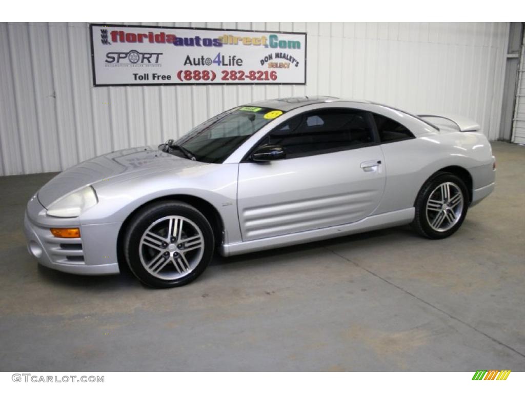 2003 Eclipse GTS Coupe - Sterling Silver Metallic / Midnight photo #8