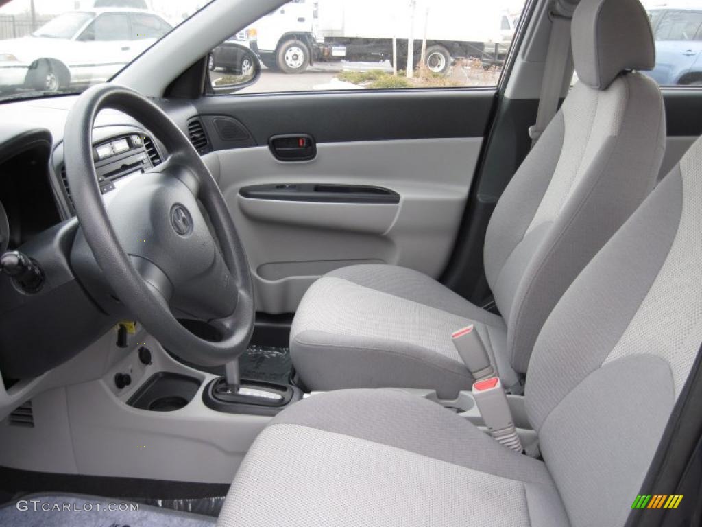 2008 Accent GLS Sedan - Charcoal Gray / Beige photo #9