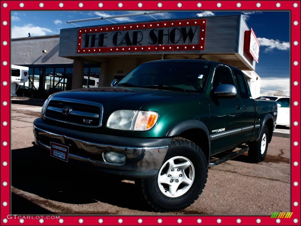 2002 Tundra SR5 Access Cab 4x4 - Imperial Jade Green Mica / Light Charcoal photo #1