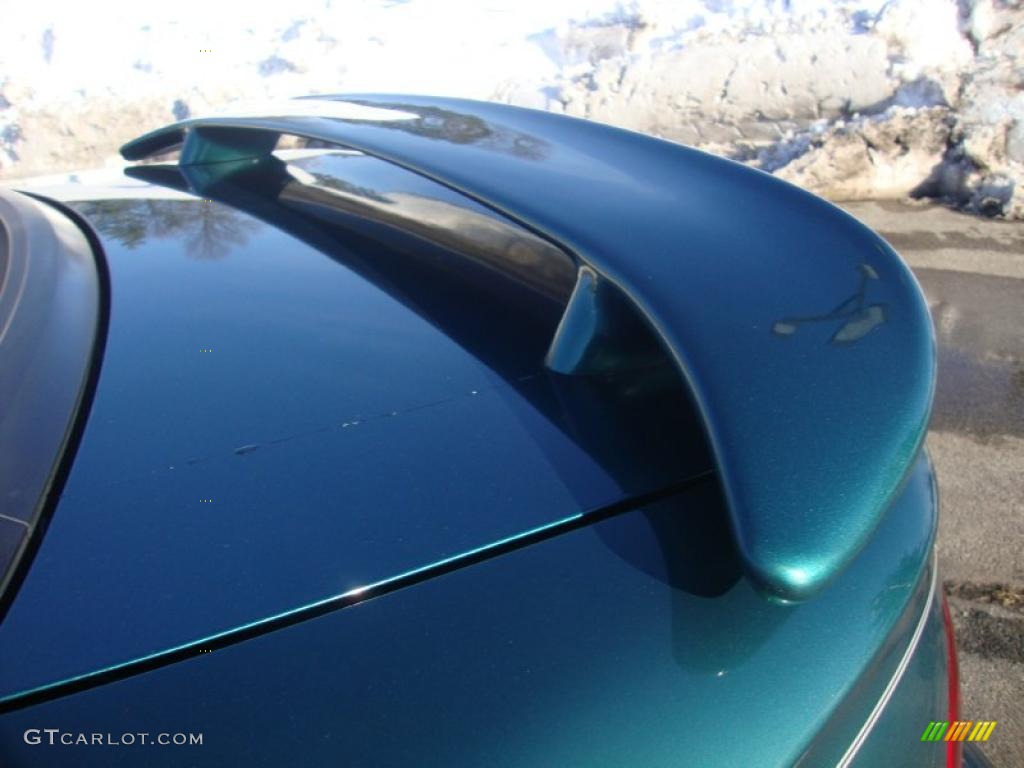 1998 Mustang V6 Convertible - Dark Green Satin Metallic / Saddle photo #22