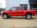 2008 Flame Red Dodge Ram 1500 Big Horn Edition Quad Cab 4x4  photo #3