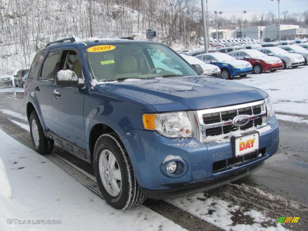 2009 Escape XLT V6 4WD - Sport Blue Metallic / Camel photo #5