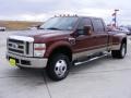 2008 Dark Toreador Red Ford F350 Super Duty King Ranch Crew Cab 4x4 Dually  photo #7