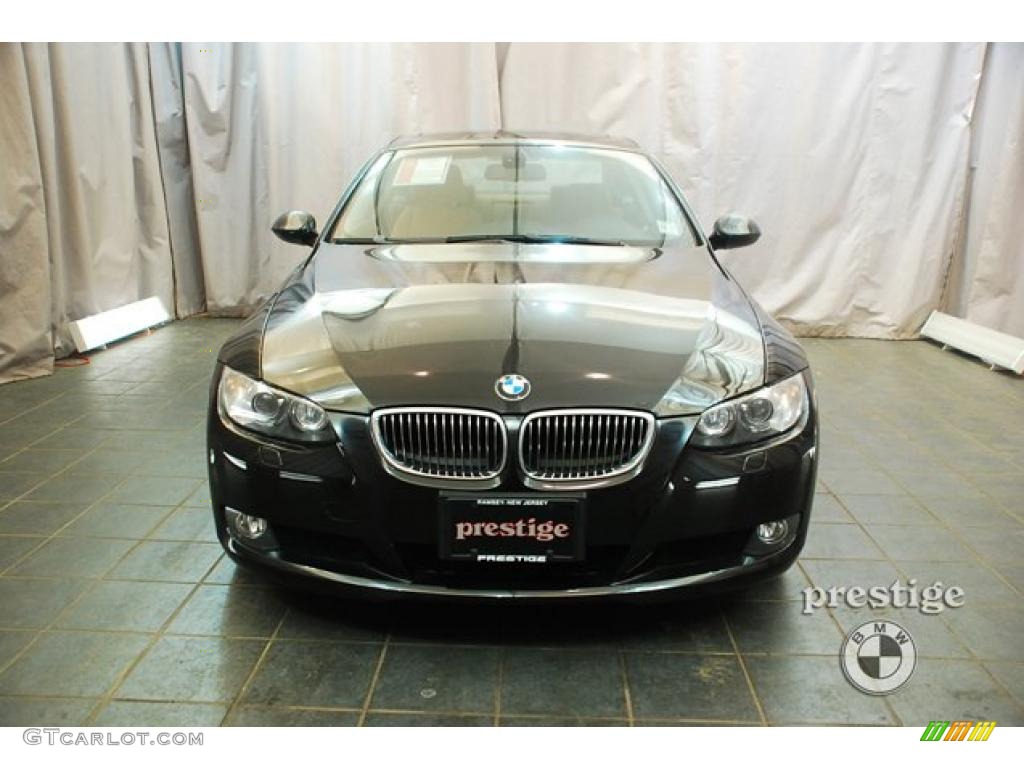 2008 3 Series 328xi Coupe - Jet Black / Saddle Brown/Black photo #7