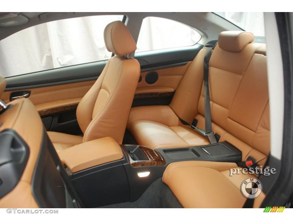 2008 3 Series 328xi Coupe - Jet Black / Saddle Brown/Black photo #11
