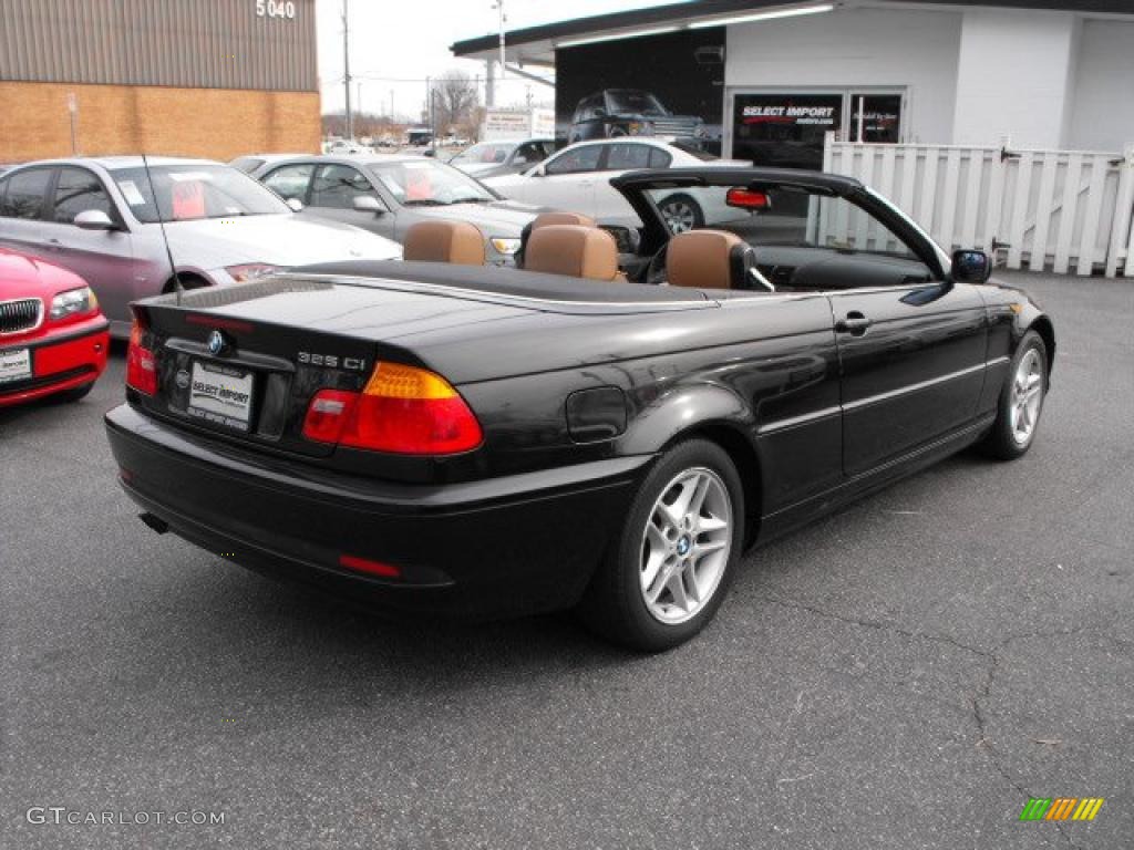 2004 3 Series 325i Convertible - Jet Black / Natural Brown photo #5