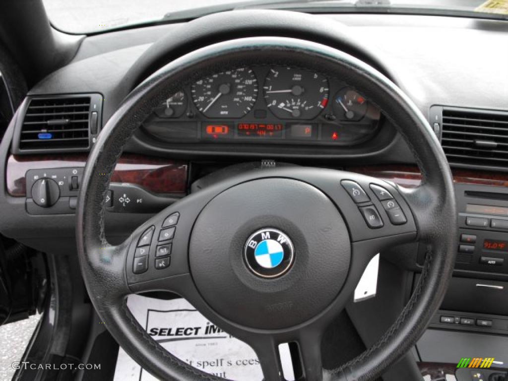 2004 3 Series 325i Convertible - Jet Black / Natural Brown photo #14