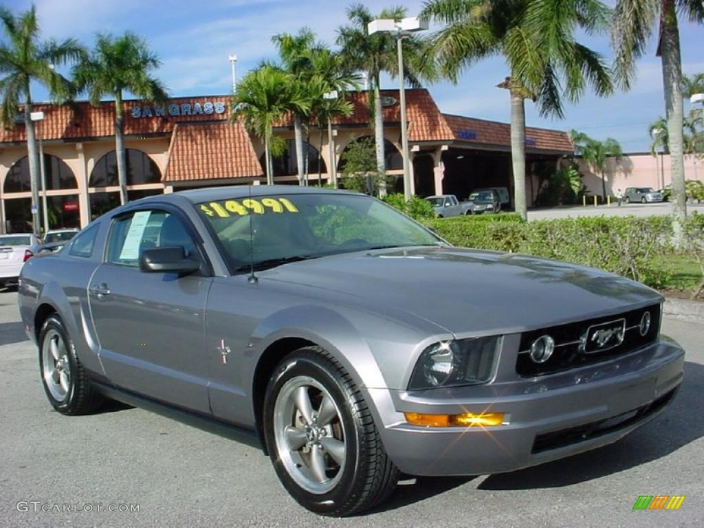 2006 Mustang V6 Premium Coupe - Tungsten Grey Metallic / Light Parchment photo #1