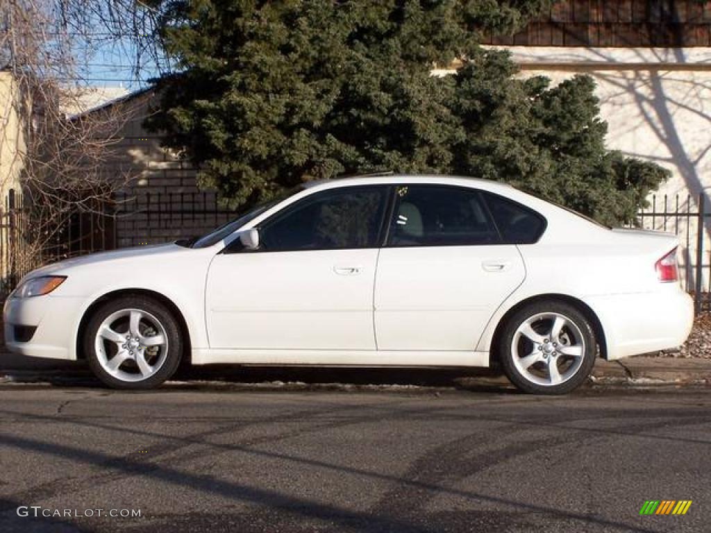 2008 Legacy 2.5i Sedan - Satin White Pearl / Warm Ivory photo #2
