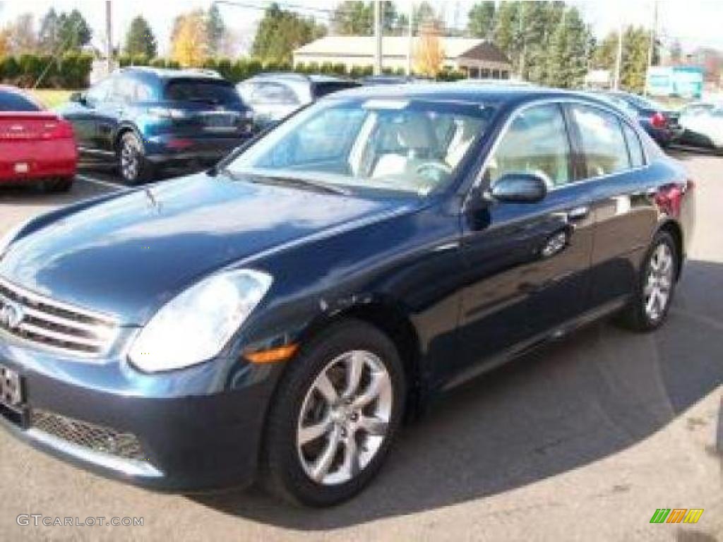 2006 G 35 x Sedan - Lakeshore Slate Blue Metallic / Wheat photo #1