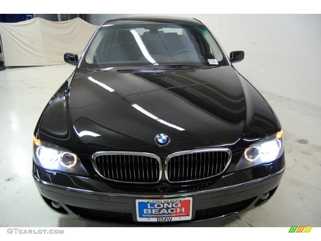 2008 7 Series 750Li Sedan - Azurite Black Metallic / Black photo #5