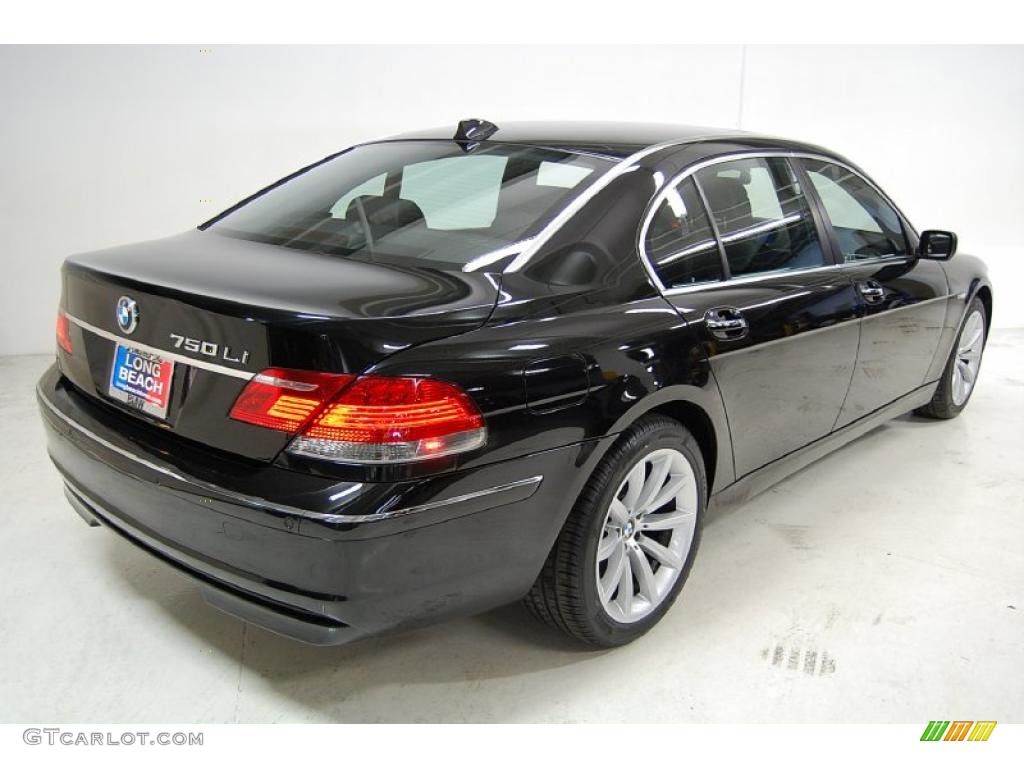 2008 7 Series 750Li Sedan - Azurite Black Metallic / Black photo #6