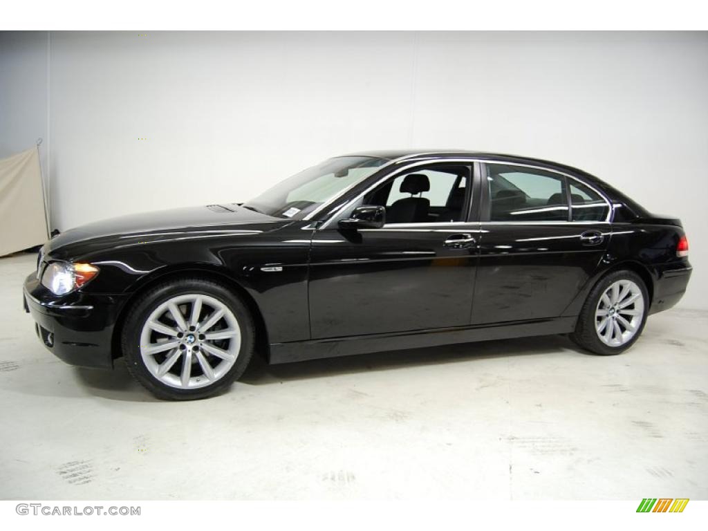2008 7 Series 750Li Sedan - Azurite Black Metallic / Black photo #11