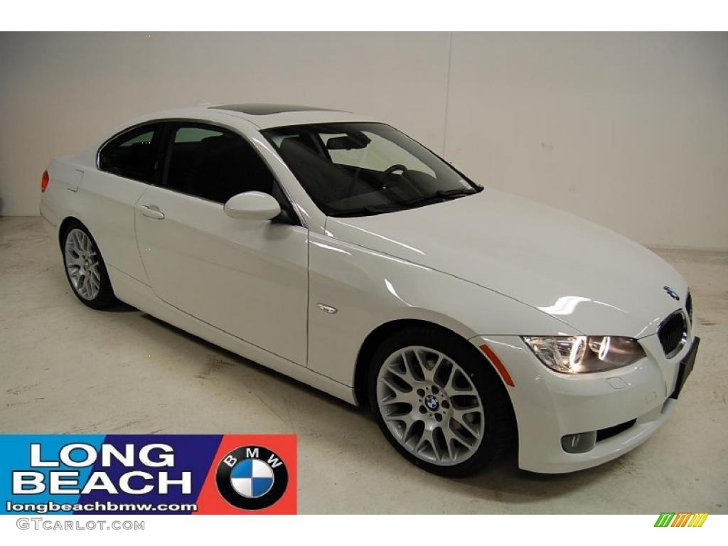 2008 3 Series 328i Coupe - Alpine White / Black photo #1