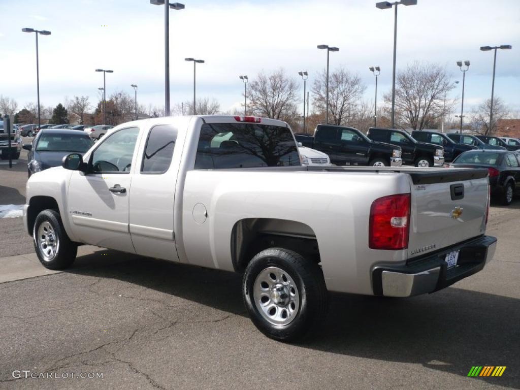 2007 Silverado 1500 LT Extended Cab - Silver Birch Metallic / Light Titanium/Ebony Black photo #4