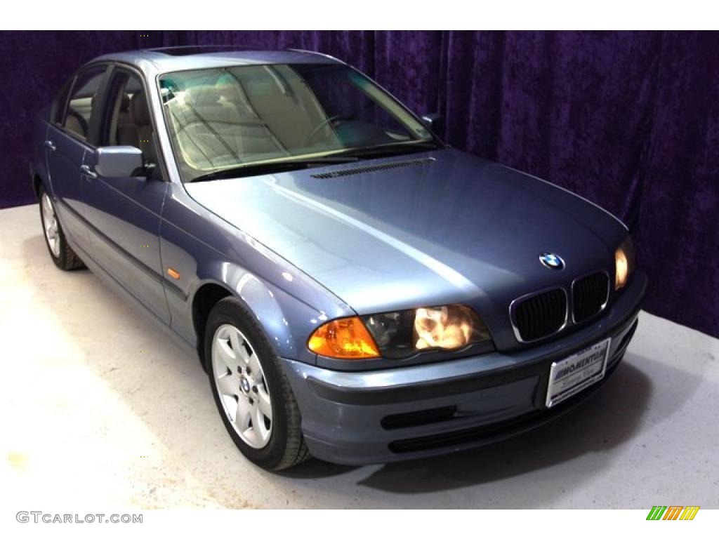 2001 3 Series 325i Sedan - Steel Blue Metallic / Sand photo #49