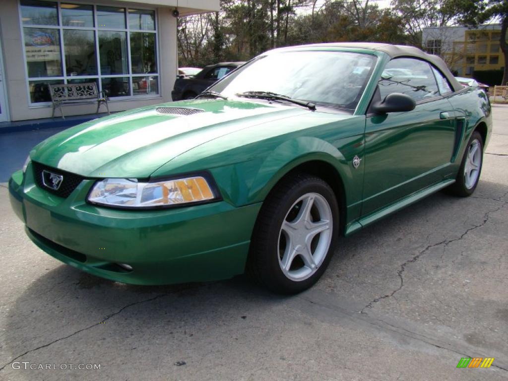 1999 Mustang GT Convertible - Electric Green Metallic / Medium Parchment photo #3