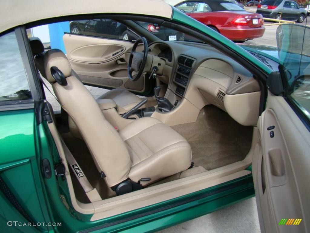 1999 Mustang GT Convertible - Electric Green Metallic / Medium Parchment photo #12
