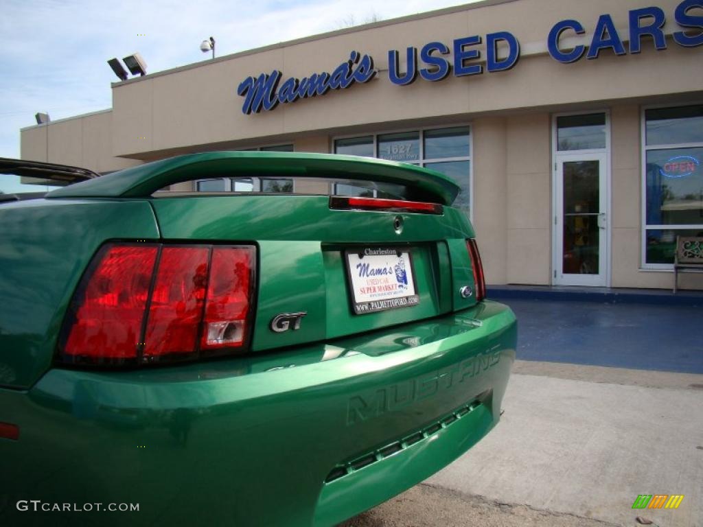 1999 Mustang GT Convertible - Electric Green Metallic / Medium Parchment photo #40