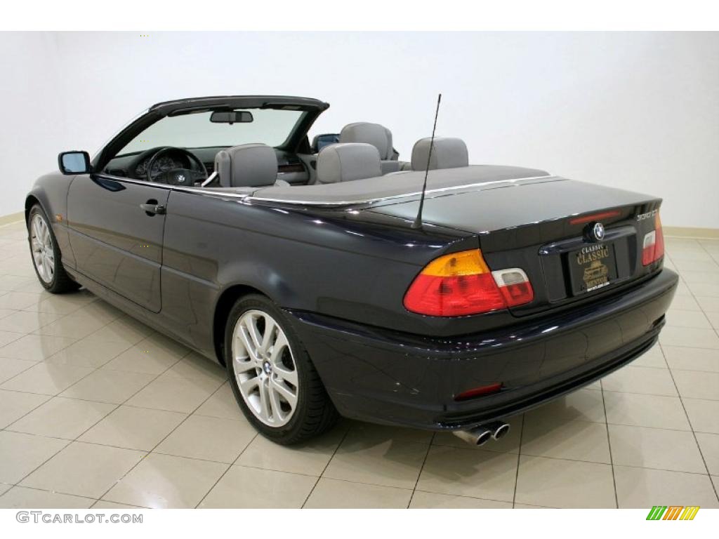 2001 3 Series 330i Convertible - Orient Blue Metallic / Grey photo #5